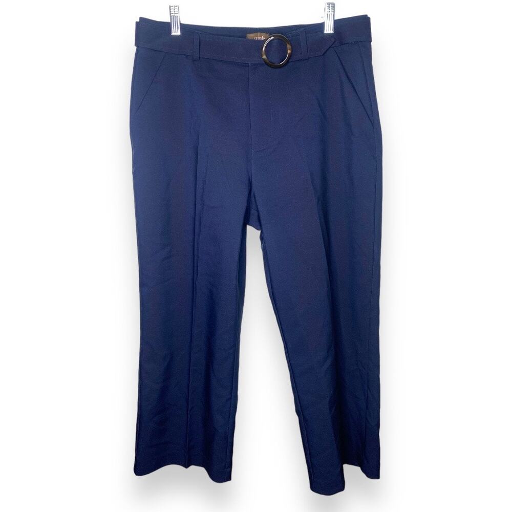 Crosby Blue Belted Culotte Dress Pants Size 12